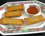 A picture of step 15 of Chicken Salami Spring Rolls.