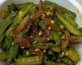 A picture of step 6 of Okra With Onion Masala.