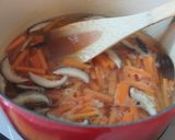 A picture of step 2 of Ojiya (Japanese Rice Soup).