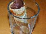 Cuernos de crema de chocolate
