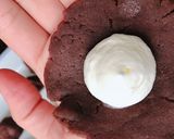 Hình bước làm 5 của món 💚 Bánh Mochi Trà Xanh Nhân Đậu Đỏ Bọc Kem Sữa (Matcha Cream Daifuku)