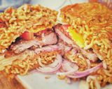 A picture of step 15 of Ramen Burger.