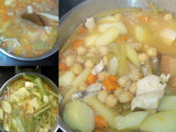 Garbanzos con pollo y borraja