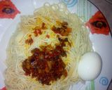 A picture of step 3 of Palm oil sauce & spaghetti.