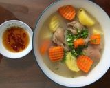 Hình bước làm 1 của món Chân giò hầm khoai tây,cà rốt