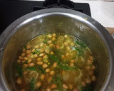 A picture of step 5 of Dal dhokli with left over chapatis.