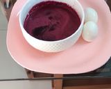 A picture of step 1 of Pink Beet Eggs.