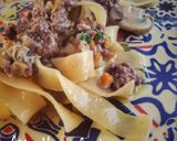 Foto del passaggio 1 della ricetta Pappardelle al Ragù Bianco ❤️❤️👩‍🍳