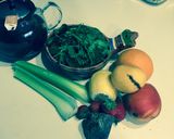 A picture of step 1 of Greens and Reds Smoothie .