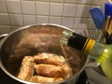 Filetes de pavo rellenos en salsa de portobellos