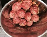 Foto del paso 6 de la receta: Albondigas de cerdo y menta con curcuma y arroz basmati