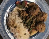 Foto del paso 8 de la receta: Albondigas de cerdo y menta con curcuma y arroz basmati