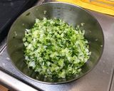 A picture of step 1 of Juicy Pan-Fried Dumplings with Napa Cabbage and Garlic Chives.