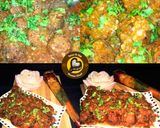A picture of step 7 of Veg Manchurian 2 ways in gravy and dry.