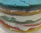 Foto del paso 12 de la receta Rainbow cake. Tarta arco iris