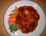 Foto langkah ke 5 dari resep Sirloin steak with blackpaper mushroom sauce.