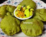 A picture of step 15 of Palak Puri with Paneer & Carrots stir fry(Spinach Puri).