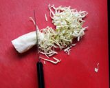 A picture of step 1 of Chapathi Egg Noodles.