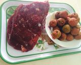 Hình bước làm 1 của món Thịt bò nướng trái vải