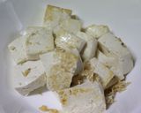A picture of step 9 of Goya Chanpuru, Okinawan Cuisine.