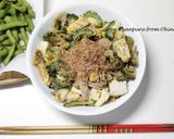 A picture of step 16 of Goya Chanpuru, Okinawan Cuisine.