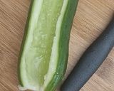 Une image de l'étape 1 de 🌱 Concombre farcie au fromage frais.