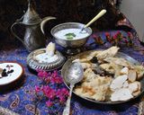 A picture of step 11 of Abdoogh Khiar (Iranian cold cucumber soup).