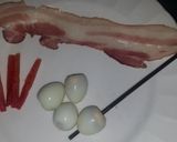 Foto del paso 1 de la receta: Tentempié de Huevos de codorniz y tocineta