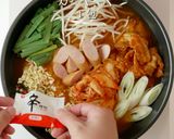 A picture of step 18 of Easy & Delicious! Spicy Shin Ramyun Army Stew (Budae Jjigae).