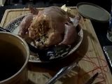Gallinita rellena de congrí (Puerto Rico)