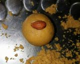 A picture of step 2 of Basan k ladoo.