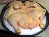 Pollo saludable al horno y a la sal