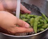 A picture of step 1 of Taiwanese Izakaya-Style Spicy Black Pepper Edamame.