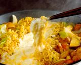 A picture of step 22 of Easy & Delicious! Spicy Shin Ramyun Army Stew (Budae Jjigae).