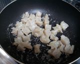 A picture of step 4 of Konnyaku Mushrooms with Miso Oyster Sauce.
