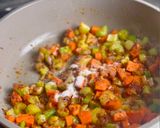 A picture of step 4 of Hearty Cabbage Red Lentil Soup.