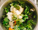 A picture of step 1 of Spinach Gooseberry Juice (palak Amla Juice).