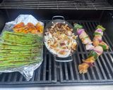 A picture of step 4 of Bourbon Grilled Chicken w veggies.