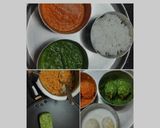 A picture of step 8 of Tricolour Rice with Kashmiri and Hydrabadi Dum Aloo.
