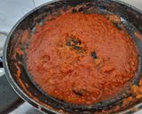 A picture of step 3 of Cashew matar masala.