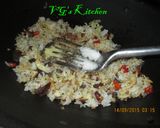 A picture of step 3 of Salted Fish Fried Rice (NASI GORENG IKAN ASIN).