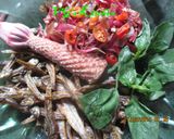 A picture of step 8 of ANCHOVY SAMBAL GINGER FLOWER (Gerang Sambal Bongkot).