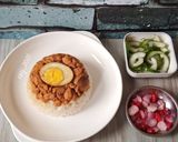 Foto langkah ke 5 dari resep Nasi Tim Ayam Jamur.