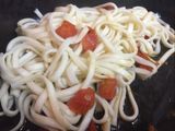 Fideos con tomates naturales