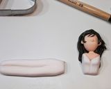 Foto del paso 17 de la receta: Paso a paso tarta fondant enfermera (sin gluten)