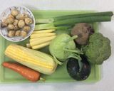 Hình bước làm 1 của món Canh rau củ chay