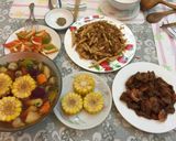 Hình bước làm 5 của món Bì trộn thính chay