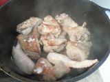 Stewed chicken Creole (organic) with polenta