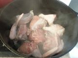 Stewed chicken Creole (organic) with polenta
