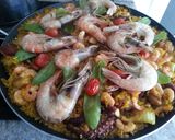 A picture of step 9 of Paella Valenciana.